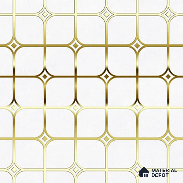 Highlighter Tiles  Tile TL 07253 Plana 8018 GLM (Gold) 1 ft x 1 ft Ceramic Matte Finish - 9 mm  | 2 mm Spacer is Mandatory (Sample)